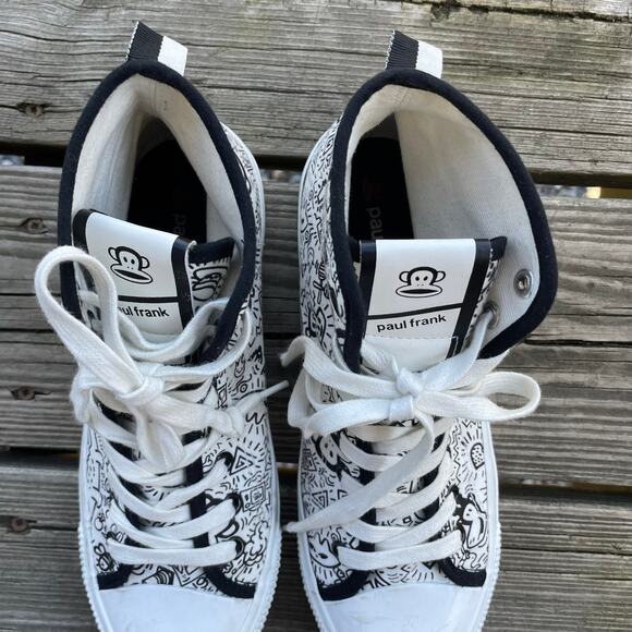 Paul Frank Size 8 HIghtop Doodle Shoe Sneaker Keith Haring Inspired - Picture 15 of 16